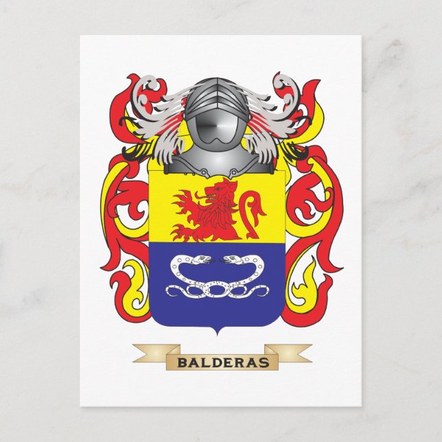 Balderas-Wappen (Familienwappen) Postkarte (Vorderseite)