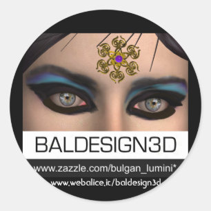Baldesign3d Runder Aufkleber