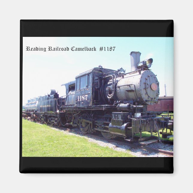 Baldwin Built Reading Railroad Camelback #1187 Magnet (Vorne)