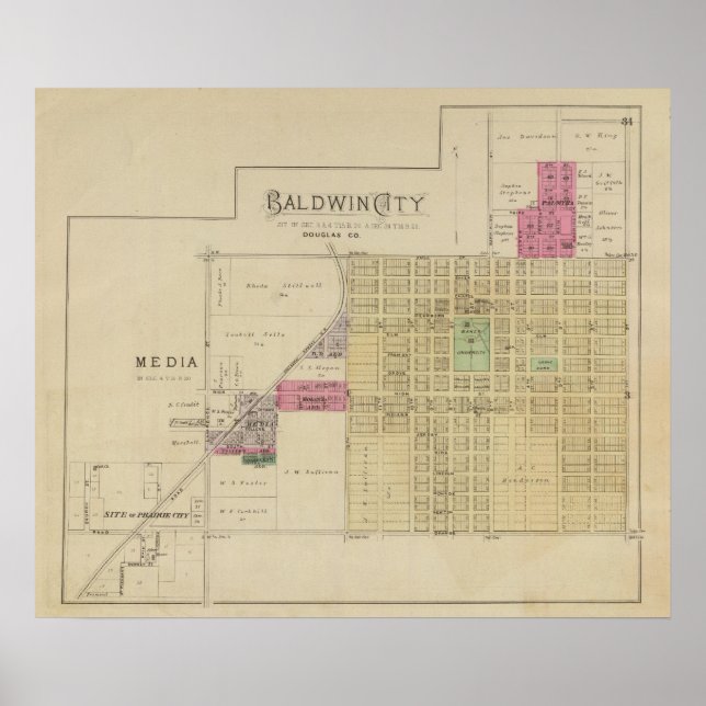 Baldwin City, Douglas Landkreis, Kansas Poster (Vorne)