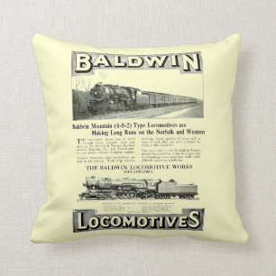 Baldwin Dampf-Lokomotivgebirgsart im Jahre 1924 Kissen
