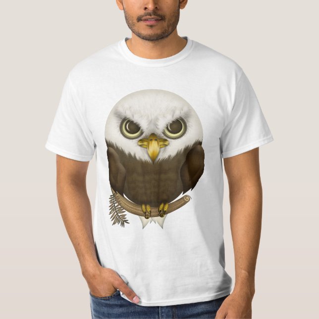 Baldwin der niedliche kahle Adler T-Shirt (Vorderseite)