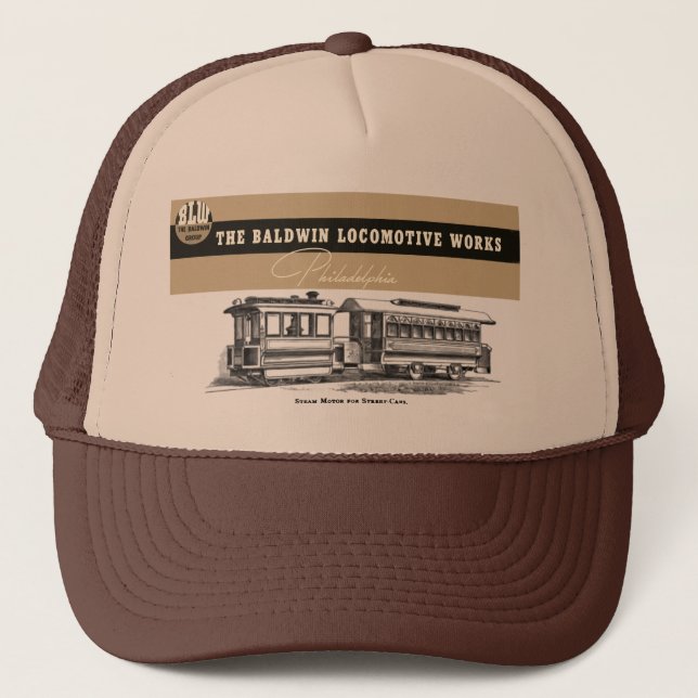 Baldwin Locomotive Works Steam Street Cars Truckerkappe (Vorderseite)