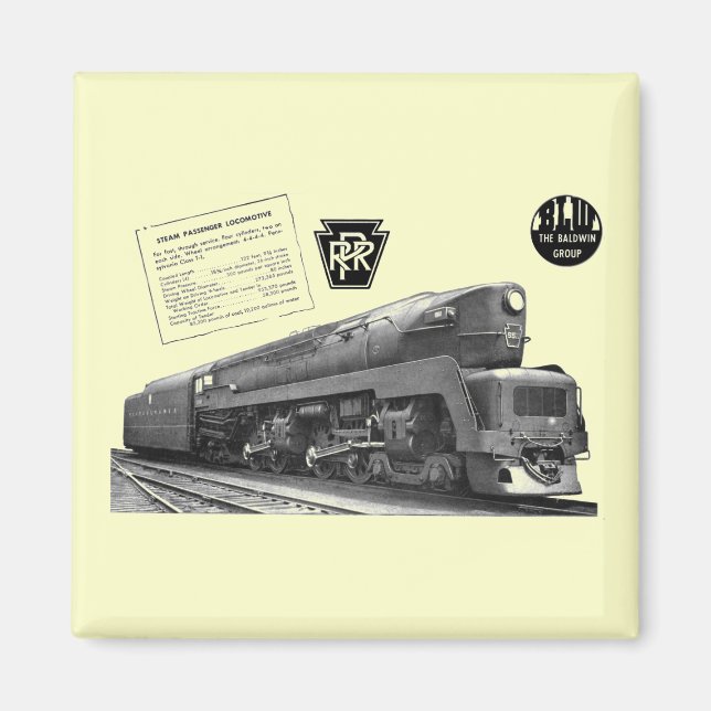 Baldwin-Pennsylvania Eisenbahn T-1 Dampflokomotive Magnet (Vorne)