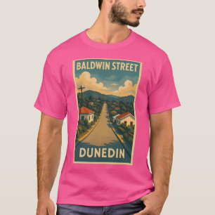 Baldwin Street Dunedin New Zealand World Steepes T-Shirt