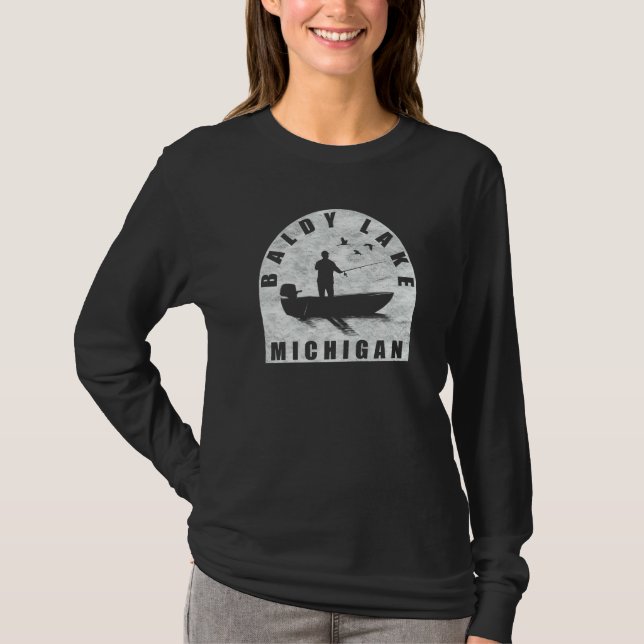 Baldy Lake Fishing Michigan   T-Shirt (Vorderseite)