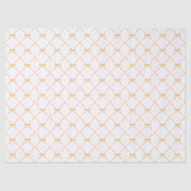 Bale Orange Bamboo Trellis mit Bows Seidenpapier (Vorderseite)
