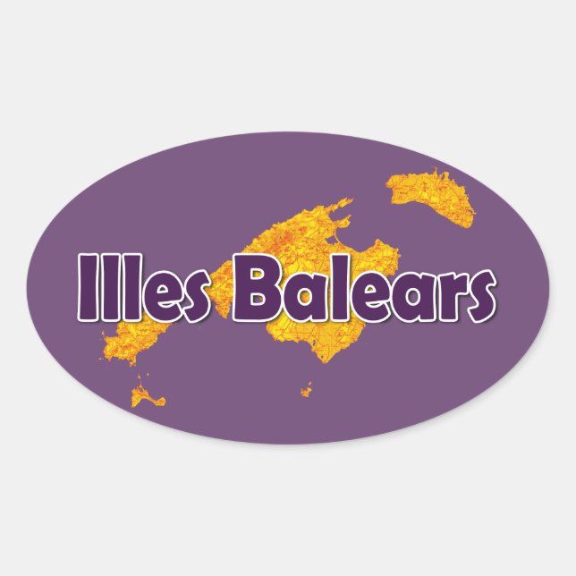 Balearen Ovaler Aufkleber (Vorderseite)