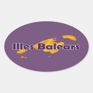 Balearen Ovaler Aufkleber