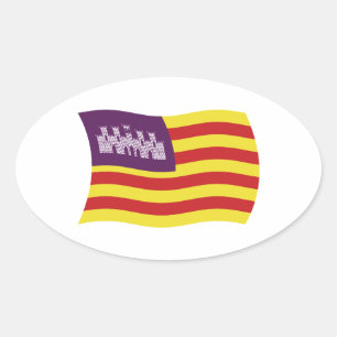 Balearische Inseln Flagge Aufkleber