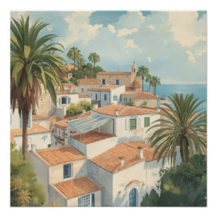 Balearische Inseln Vintage Französisch Reise Poster