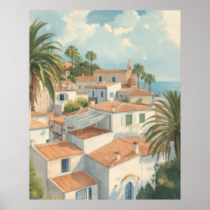 Balearische Inseln Vintage Französisch Reise Poster
