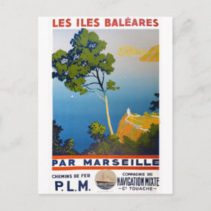 Balearische Inseln Vintage Französische Reise Postkarte
