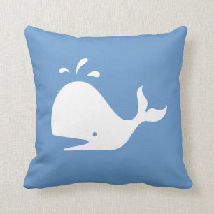 baleine blanche de BANDE DESSINÉE sur le coussin