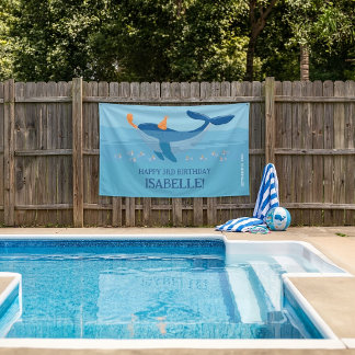 Baleine de folie – Bannière d'anniversaire pour en