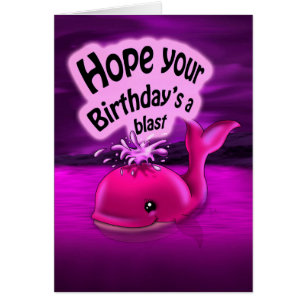 Baleine Hot rose mignonne Anniversaire