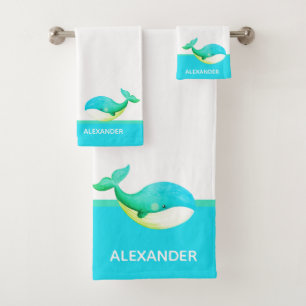 Baleine marine Turquoise bleu vert blanc blanc