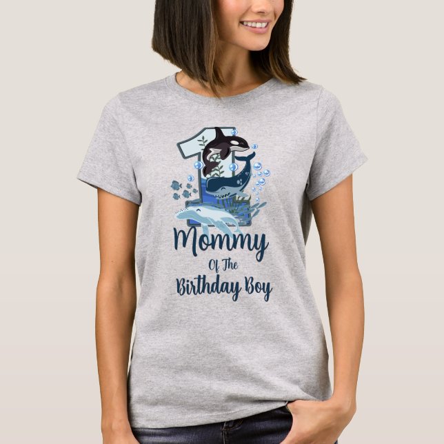 Baleine Premier anniversaire femmes tshirts maman (Devant)