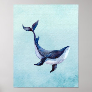 Baleine, sous la mer, décoration murale de la nurs