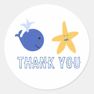 Baleine Starfish Peinture Merci Stickers