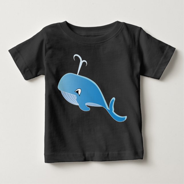 Baleine - T-shirts pour bébé jersey fin (Devant)