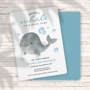 Baleines Été Anniversaire Fête Invitation