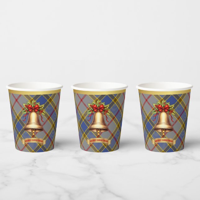 Balfour Personalisiert Tartan Christmas Pappbecher (Multi)