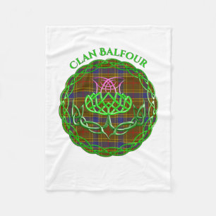 Balfour Scottish Tartan Celtic Thistle Fleecedecke