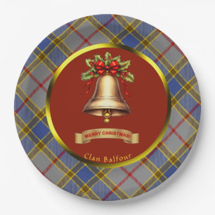 Balfour Tartan Personalisiert Weihnachten Pappteller