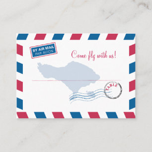 Bali Air Mail Escort/Sitzkarte Hochzeit Platzkarte