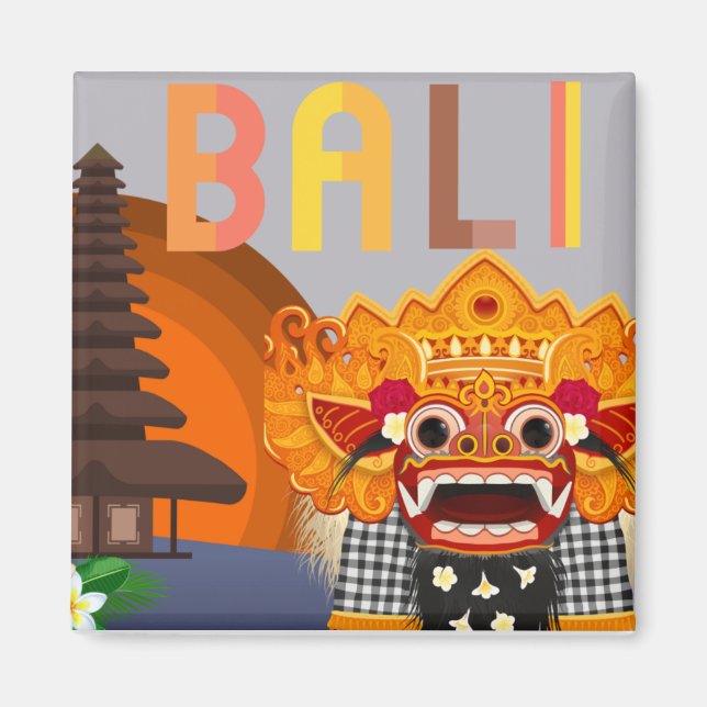Bali Barong & Dancer Magnet (Vorne)