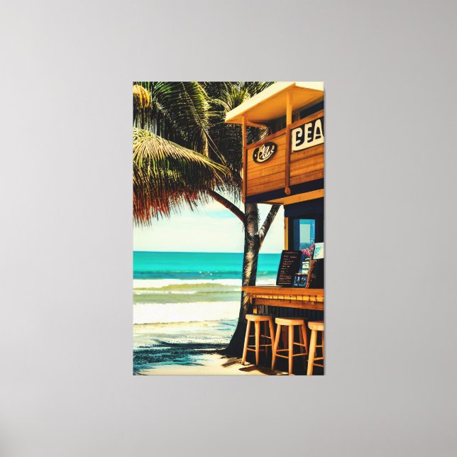 Bali Beach Cafe Bar Leinwanddruck (Vorderseite)