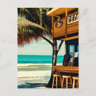 Bali Beach Cafe Bar Postkarte