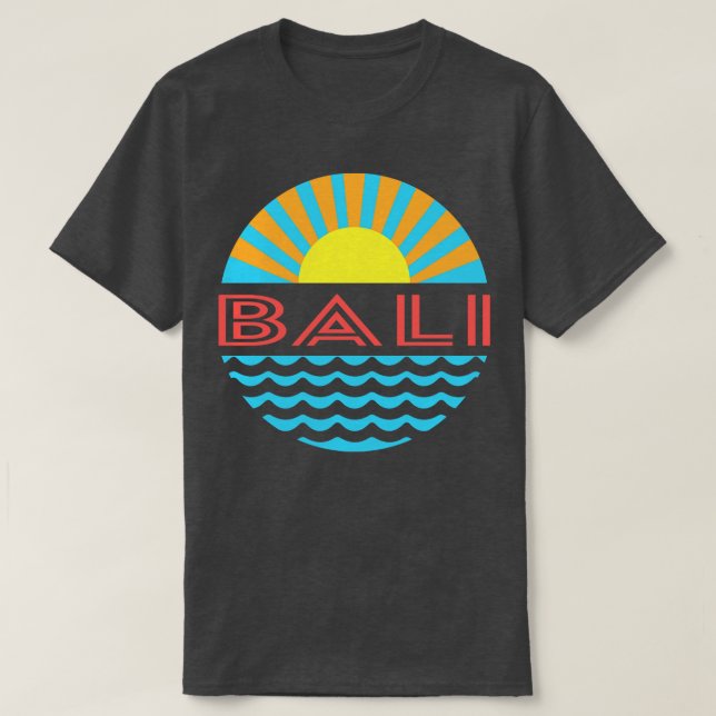 Bali Beach Sun und Waves T-Shirt (Design vorne)