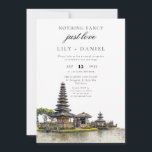 Bali Elopement Wedding Reception Einladung<br><div class="desc">This elegant 'nothing fancy just love' watercolor Bali wedding reception invitation can be personalized with your information in chic typography. Designed by Thisisnotme©</div>