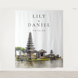 Bali-Hochzeitsfoto-Hintergrund Wandteppich