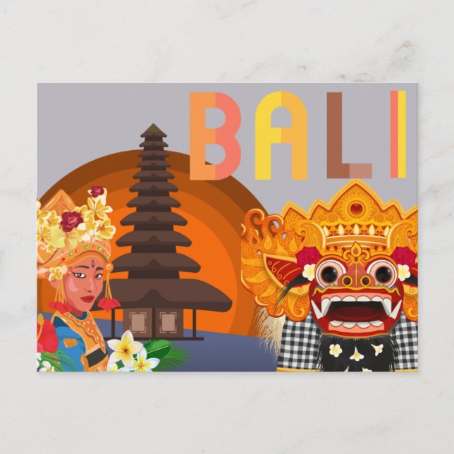 Bali Holiday Postkarte (Vorderseite)
