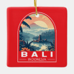 Bali Indonesia Reisen Vintag Keramikornament<br><div class="desc">Bali Retro Vektor Reise Design. Bali ist eine Insel in Südostasien,  die für ihre Strände,  Tempel und Kultur bekannt ist. Es ist auch Zuhause für das Meeresleben,  Safariparks und Kunst.</div>