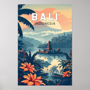 Bali Indonesia Reisen Vintag Poster