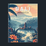 Bali Indonesia Reisen Vintag Postkarte<br><div class="desc">Bali Retro Vektor Reise Design. Bali ist eine Insel in Südostasien,  die für ihre Strände,  Tempel und Kultur bekannt ist. Es ist auch Zuhause für das Meeresleben,  Safariparks und Kunst.</div>