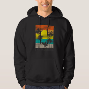 Bali Indonesia Surfer SurfGirl Palm Tree Vacat Hoodie