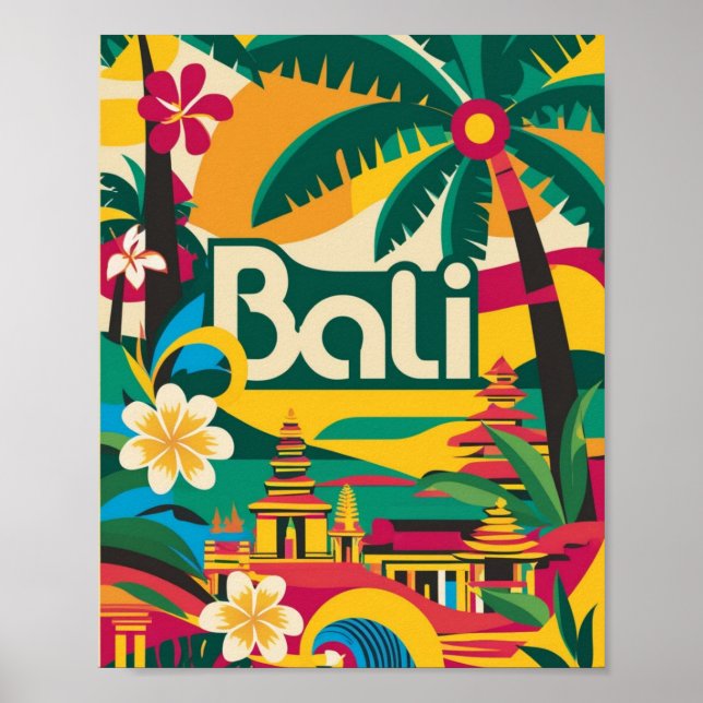 Bali Indonesia Travel Poster (Vorne)