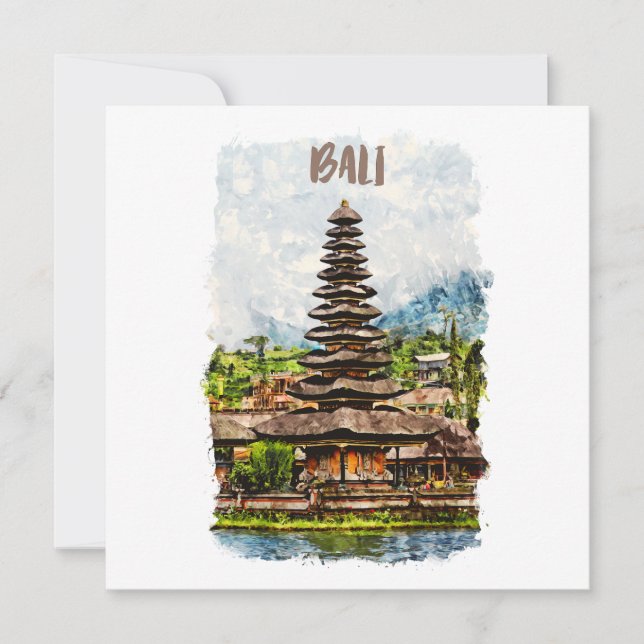 Bali Indonésie Ulun Danu Beratan Carte de voeux (Devant)