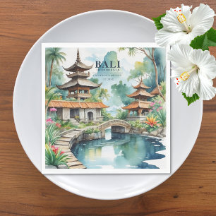 Bali Indonesien Asiatische Tropische Hochzeitsdest Serviette