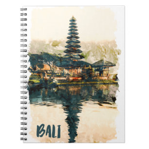 Bali Indonesien Asien Ulun Danu Beratan Travel Notizblock
