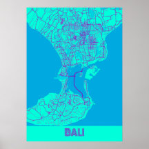 Bali - Indonesien Galaxy City Karte