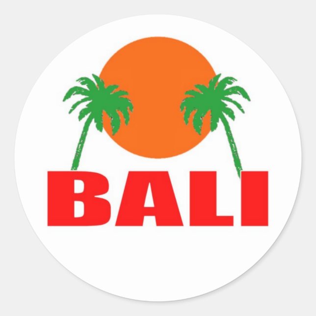 Bali, Indonesien Runder Aufkleber (Vorderseite)