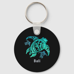 Bali Indonesien Sea Blue Tribal Turtle Schlüsselanhänger