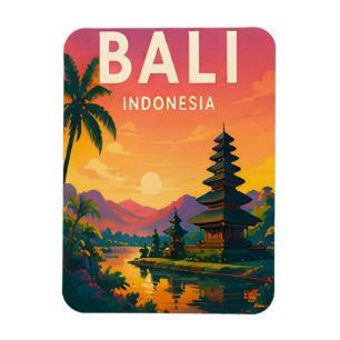 Bali Indonesien Tropischer Tempel Insel Escape Magnet