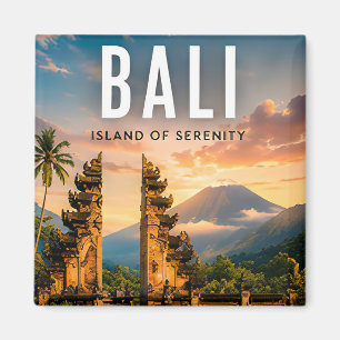 🌺 Bali Indonesien Tropischer Tempel Magnet